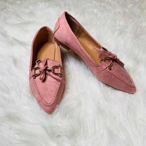 Pointy Toe Flats Pink Size 8.5